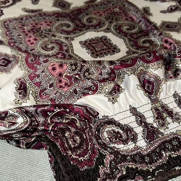 BCX Faux  Silk Scarf Blouse - Picture 2 of 9